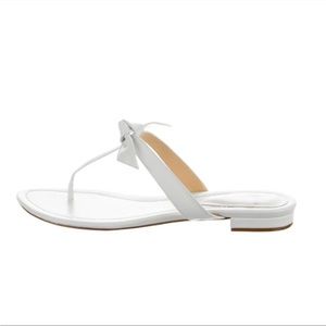 Alexandre Birman White Bow Sandals